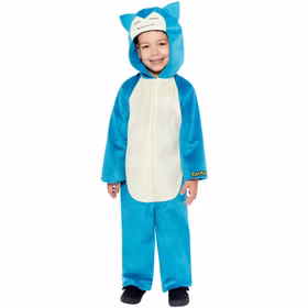 Pokemon Kostüm Relaxo für Kinder 3-10 Jahre blau Filmheld Tier Fasching Karneval Mottoparty Lizenzkostüm Manga Comic Serie Kinderfasching