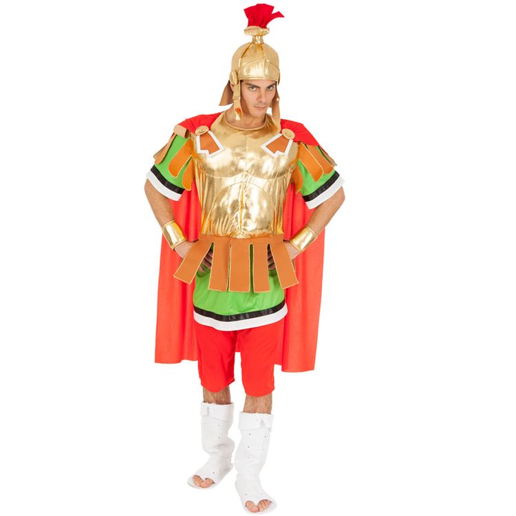 Centurio Kostüm Zenturio Claudius Bockschuss aus Asterix & Obelix für Herren Gr. M-XL mehrfarbig Original Lizenz Fasching Karneval Mottoparty Antike Comic Paar- und Gruppenkostüm 
