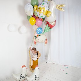 Schaf Folienballon Osterlamm 67 x 40 cm Party-Deko Ostern Dekoration Ballon Luftballon Geburtstag