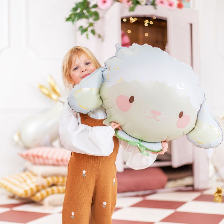 Schaf Folienballon Osterlamm 67 x 40 cm Party-Deko Ostern Dekoration Ballon Luftballon Geburtstag