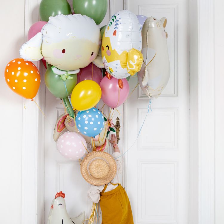 Schaf Folienballon Osterlamm 67 x 40 cm Party-Deko Ostern Dekoration Ballon Luftballon Geburtstag