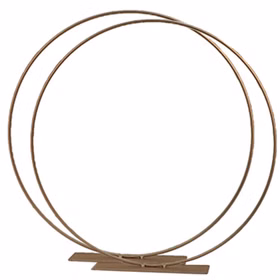Deko-Ring mit Fuß Gold 30 cm 2 Stück Tisch-Deko Hochzeit Geburtstag Deko für Trockenblumen Dekoration