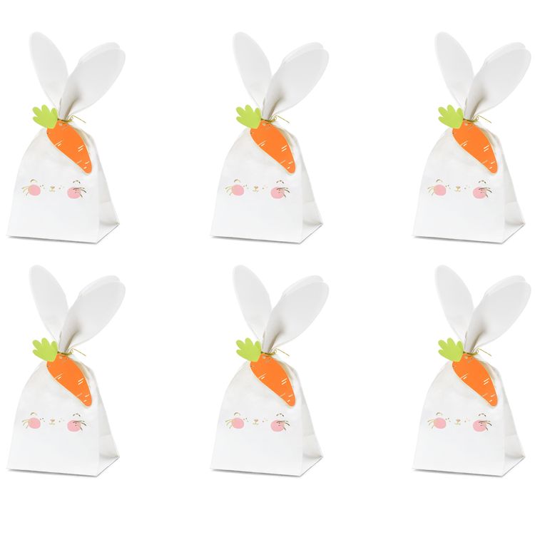 Geschenktüte Ostern Hase mit Möhren-Anhänger 6 Stück Tisch-Deko Geschenktüte Ostern Hase mit Möhren-Anhänger 6 Stück Tisch-Deko Osterhase Häschen Dekoration Osterfest Kindergeburtstag Mottoparty