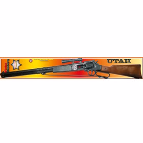 Cowboy Gewehr Utah 76 cm 12-Schuss Western-Gewehr Used-Look mit Zielfernrohr für Kinder und Erwachsene Kostüm-Zubehör Spielzeug-Waffe Accessoire Cowboy Gewehr Utah 76 cm 12-Schuss Western-Gewehr Used-Look mit Zielfernrohr für Kinder und Erwachsene Kostüm-Zubehör Spielzeug-Waffe Accessoire