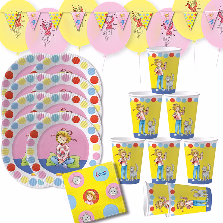 Meine Freundin Conni Party-Set 45-tlg. für Kinder Tisch-Deko Party-Zubehör Party-Geschirr Kindergeburtstag Mottoparty Meine Freundin Conni Party-Set 45-tlg. für Kinder Tisch-Deko Party-Zubehör Party-Geschirr Kindergeburtstag Mottoparty