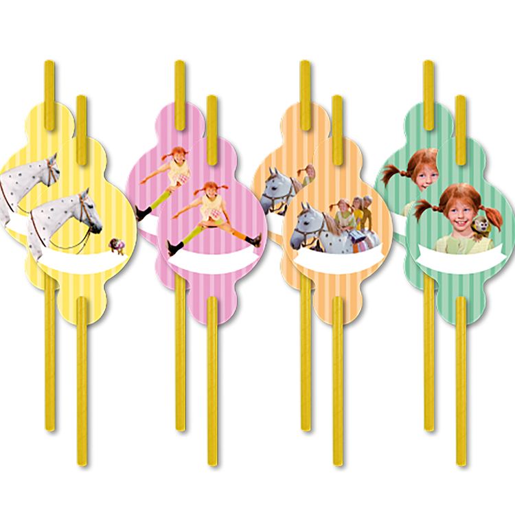 Pippi Langstrumpf XXL Party-Set 78-tlg. Tisch-Deko Pippi Langstrumpf XXL Party-Set 78-tlg. Tisch-Deko Party-Zubehör Party-Geschirr Kindergeburtstag Mottoparty