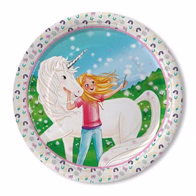 Sternenschweif Party-Set Einhorn 45-tlg. Tisch-Deko Party-Zubehör Einhorn Märchen Kindergeburtstag Geschirr-Dekoration