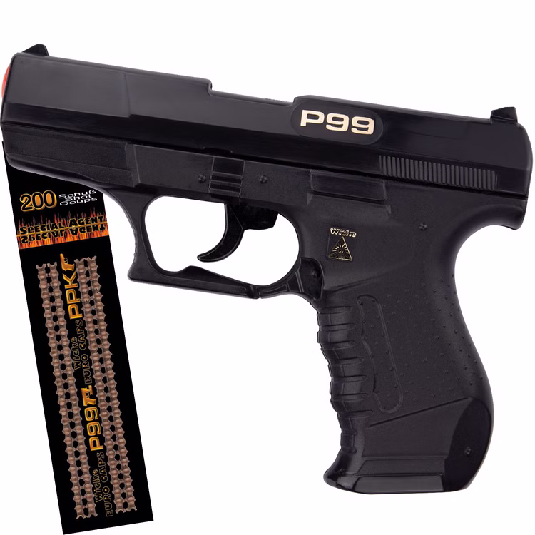 Polizei Pistole schwarz P99 Special Agent 18 cm mit 200 Schuss Munition Spielzeug-Pistole Polizei-Pistole Kostüm-Zubehör Polizist Agent Fasching Karneval Mottoparty Rollenspiel Polizei Pistole schwarz P99 Special Agent 18 cm mit 200 Schuss Munition Spielzeug-Pistole Polizei-Pistole Kostüm-Zubehör Polizist Agent Fasching Karneval Mottoparty Rollenspiel