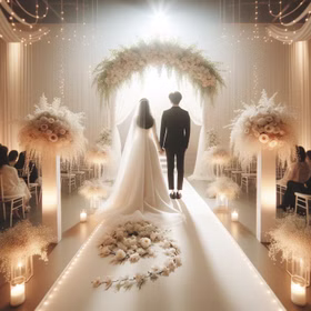 Weißer Teppich 1 x 15 m VIP Party-Zubehör weißer Läufer aus Vlies Hochzeit Deko-Zubehör Wedding Dekoration Hochzeit Brautpaar Trauung