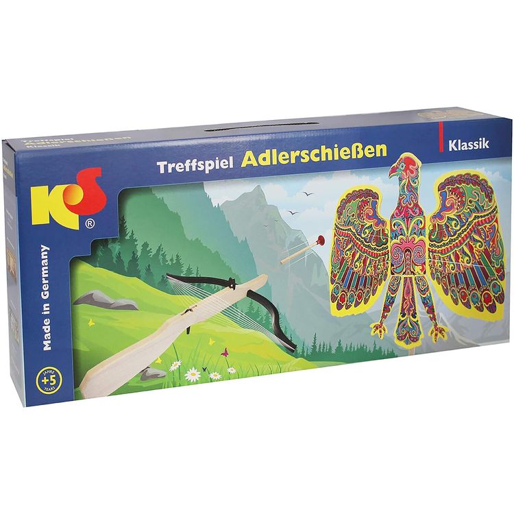Treffspiel Adlerschießen Spielzeug aus Holz bunt mit 6 Pfeilen & Armbrust Treffspiel Adlerschießen Spielzeug aus Holz bunt mit 6 Pfeilen & Armbrust Pfeil und Bogen Indianer Rollenspiel für Kinder hochwertiges Holzspielzeug made in Germany