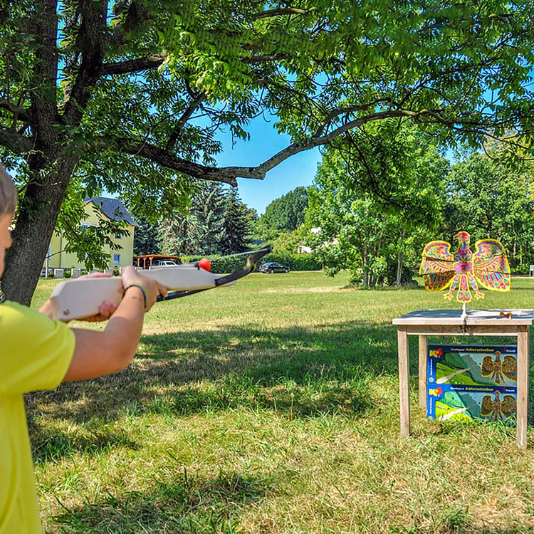 Treffspiel Adlerschießen Spielzeug aus Holz bunt mit 6 Pfeilen & Armbrust Pfeil und Bogen Indianer Rollenspiel für Kinder hochwertiges Holzspielzeug made in Germany Treffspiel Adlerschießen Spielzeug aus Holz bunt mit 6 Pfeilen & Armbrust Pfeil und Bogen Indianer Rollenspiel für Kinder hochwertiges Holzspielzeug made in Germany