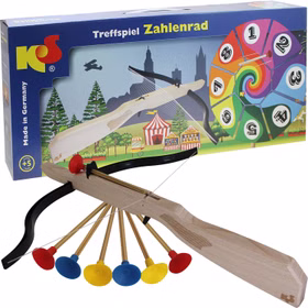 Treffspiel Zahlenrad Spielzeug aus Holz Bogenschießen mit 6 Pfeilen & Armbrust Pfeil und Bogen Indianer Rollenspiel für Kinder hochwertiges Holzspielzeug made in Germany Treffspiel Zahlenrad Spielzeug aus Holz Bogenschießen mit 6 Pfeilen & Armbrust Pfeil und Bogen Indianer Rollenspiel für Kinder hochwertiges Holzspielzeug made in Germany