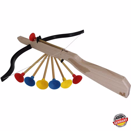 Armbrust aus Holz und 6 Sicherheitspfeile Spielzeug für Kinder Pfeil und Bogen Indianer Rollenspiel für Kinder hochwertiges Holzspielzeug made in Germany Armbrust aus Holz und 6 Sicherheitspfeile Spielzeug für Kinder Pfeil und Bogen Indianer Rollenspiel für Kinder hochwertiges Holzspielzeug made in Germany