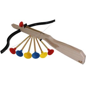 Armbrust aus Holz und 6 Sicherheitspfeile Spielzeug für Kinder Pfeil und Bogen Indianer Rollenspiel für Kinder hochwertiges Holzspielzeug made in Germany