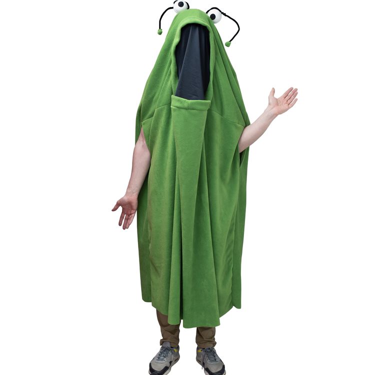 Monster Kostüm Geist Yoko Grün für Erwachsene Grünes Monster Kostüm von Vorne