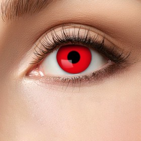 Rote Kontaktlinsen Red Devil weich 3 Monate haltbar Kostüm-Zubehör Halloween Fasching Karneval Mottoparty