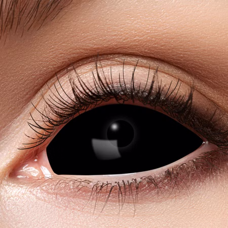 Schwarze Kontaktlinsen Sclera für das ganze Auge 6 Monate haltbar ohne Sehstärke Hexe Zombie Halloween-Zubehör Fasching Karneval Mottoparty Schwarze Kontaktlinsen Sclera für das ganze Auge 6 Monate haltbar ohne Sehstärke Hexe Zombie Halloween-Zubehör Fasching Karneval Mottoparty