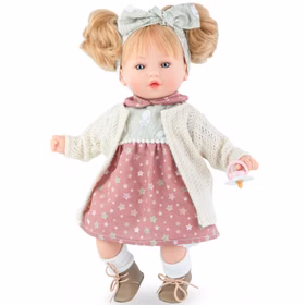 Puppe Leonie 40 cm mit langen Haaren Weichkörper für Kinder Spielzeug-Puppe Spielpuppe Spielwaren Geschenkidee Geburtstag