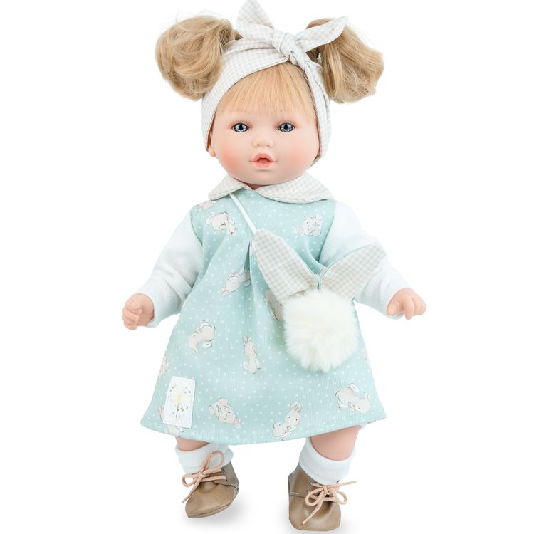 Puppe Leni 40 cm mit langen Haaren & Schnuller Weichkörper für Kinder Puppe Leni 40 cm mit langen Haaren & Schnuller Weichkörper für Kinder Spielzeug-Puppe Spielpuppe Spielwaren Geschenkidee Geburtstag Ostern