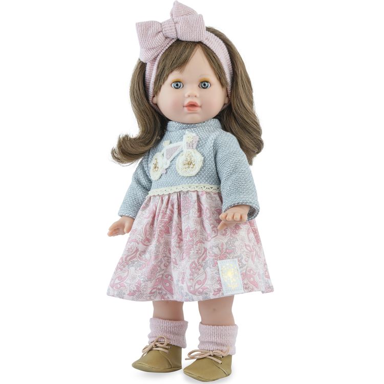Puppe Nicole 42 cm mit langen Haaren Schlafaugen & Weichkörper für Kinder Spielzeug-Puppe Spielpuppe Spielwaren Geschenkidee Geburtstag Weihnachten