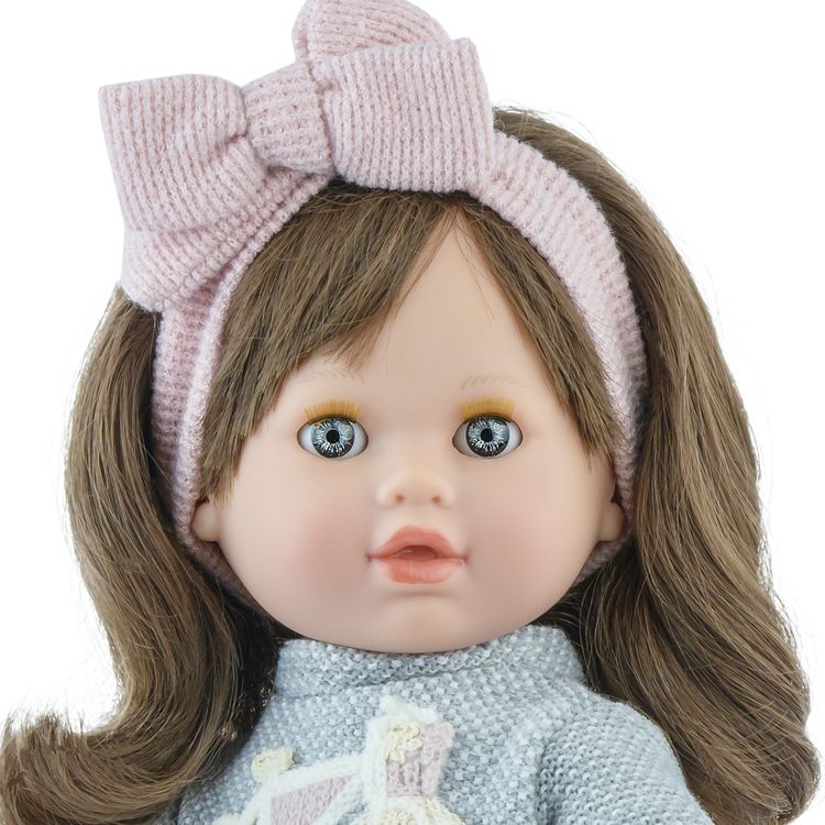 Puppe Nicole 42 cm mit langen Haaren Schlafaugen & Weichkörper für Kinder Spielzeug-Puppe Spielpuppe Spielwaren Geschenkidee Geburtstag Weihnachten