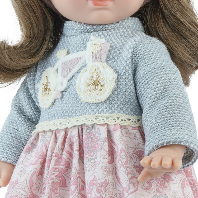 Puppe Nicole 42 cm mit langen Haaren Schlafaugen & Weichkörper für Kinder Spielzeug-Puppe Spielpuppe Spielwaren Geschenkidee Geburtstag Weihnachten