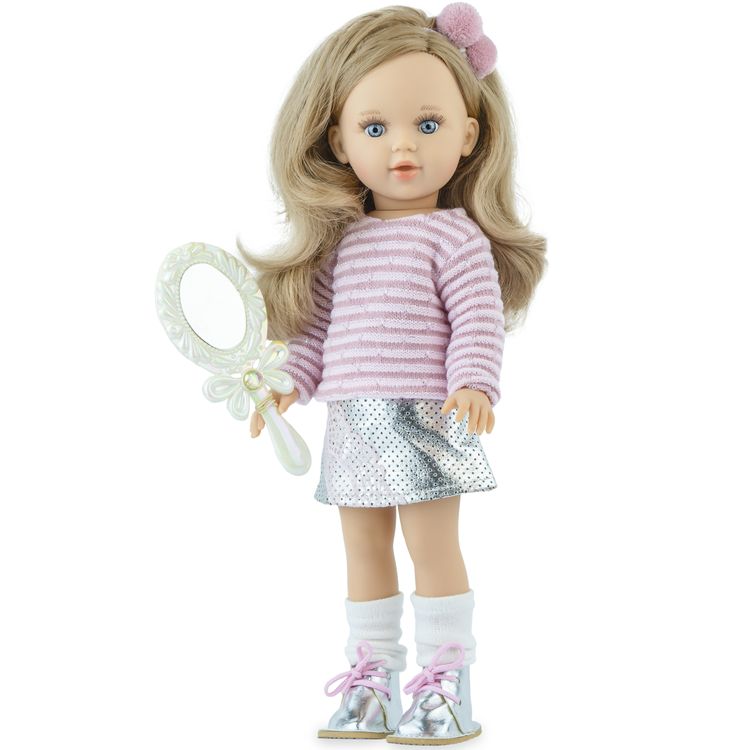 Puppe Taylor 40 cm mit langen blonden Haaren und Vinylkörper für Kinder Spielzeug-Puppe Spielpuppe Spielwaren Geschenkidee Geburtstag Weihnachten