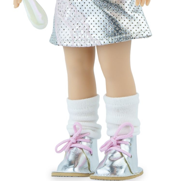 Puppe Taylor 40 cm mit langen blonden Haaren und Vinylkörper für Kinder Spielzeug-Puppe Spielpuppe Spielwaren Geschenkidee Geburtstag Weihnachten