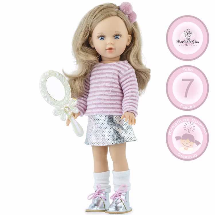 Puppe Taylor 40 cm mit langen blonden Haaren und Vinylkörper für Kinder Spielzeug-Puppe Spielpuppe Spielwaren Geschenkidee Geburtstag Weihnachten Puppe Taylor 40 cm mit langen blonden Haaren und Vinylkörper für Kinder Spielzeug-Puppe Spielpuppe Spielwaren Geschenkidee Geburtstag Weihnachten