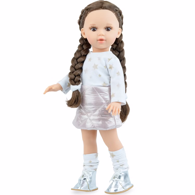 Puppe Linda 40 cm mit braunen geflochtenen Zöpfen und Vinylkörper für Kinder Spielzeug-Puppe Spielpuppe Spielwaren Geschenkidee Geburtstag Weihnachten Puppe Linda 40 cm mit braunen geflochtenen Zöpfen und Vinylkörper für Kinder Spielzeug-Puppe Spielpuppe Spielwaren Geschenkidee Geburtstag Weihnachten