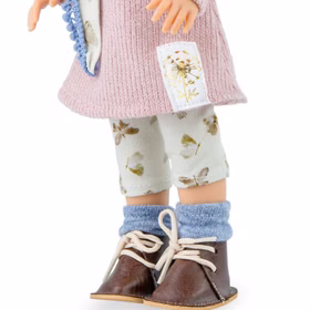 Puppe Ronja 40 cm mit langen braunen Haaren und Vinylkörper für Kinder Spielzeug-Puppe Spielpuppe Spielwaren Geschenkidee Geburtstag Weihnachten