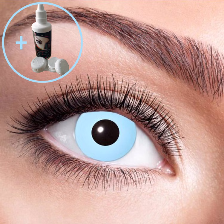 Blaue Kontaktlinsen Ice Blue weich inkl. 60 ml Kombilösung mit Behälter Kontaktlinsen-Zubehör Kostüm-Zubehör Halloween Fasching Karneval Mottoparty Blaue Kontaktlinsen Ice Blue weich inkl. 60 ml Kombilösung mit Behälter Kontaktlinsen-Zubehör Kostüm-Zubehör Halloween Fasching Karneval Mottoparty