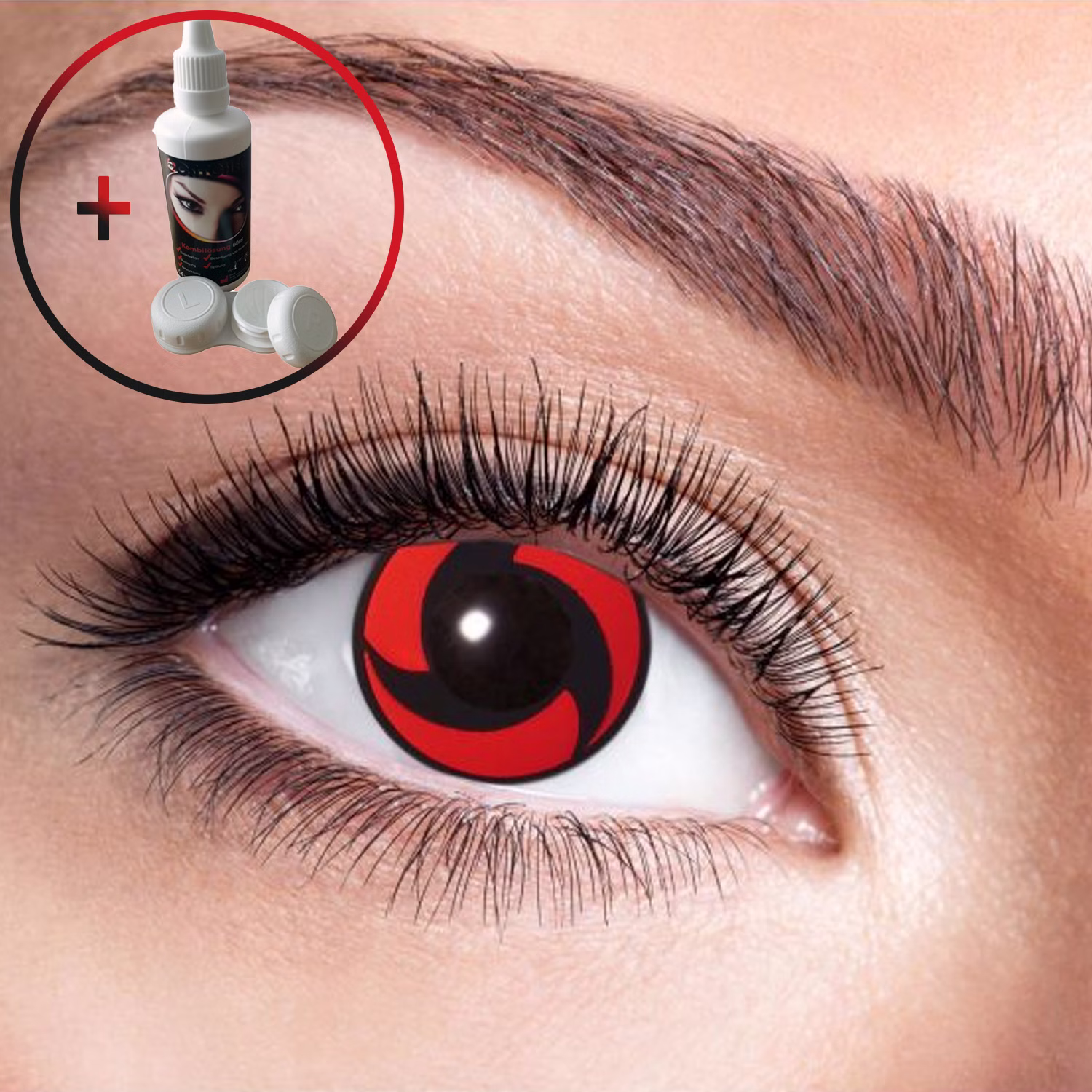 Manga Kontaktlinsen Rot Kakashi Mangekyou Sharingan weich mit 60 ml Kombilösung & Behälter Kontaktlinsen-Zubehör Kostüm-Zubehör Halloween Fasching Karneval Mottoparty Manga Kontaktlinsen Rot Kakashi Mangekyou Sharingan weich mit 60 ml Kombilösung & Behälter Kontaktlinsen-Zubehör Kostüm-Zubehör Halloween Fasching Karneval Mottoparty