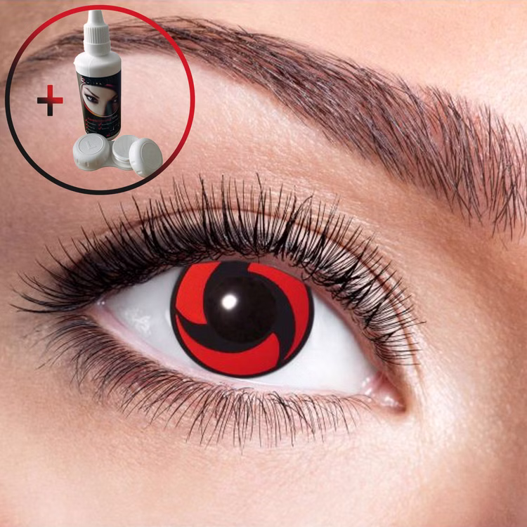 Manga Kontaktlinsen Rot Kakashi Mangekyou Sharingan weich mit 60 ml Kombilösung & Behälter Kontaktlinsen-Zubehör Kostüm-Zubehör Halloween Fasching Karneval Mottoparty Manga Kontaktlinsen Rot Kakashi Mangekyou Sharingan weich mit 60 ml Kombilösung & Behälter Kontaktlinsen-Zubehör Kostüm-Zubehör Halloween Fasching Karneval Mottoparty