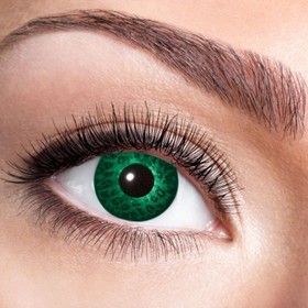 Natürliche Kontaktlinsen Grün weich inkl. 60 ml Kombilösung mit Behälter Kontaktlinsen-Zubehör Kostüm-Zubehör Halloween Fasching Karneval Mottoparty 