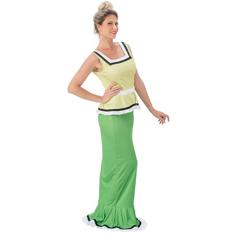Madame Methusalix Kostüm aus Asterix & Obelix für Damen Madame Methusalix Kostüm hellgrünes, ärmelloses Oberteil und dunkelgrüner Rock
