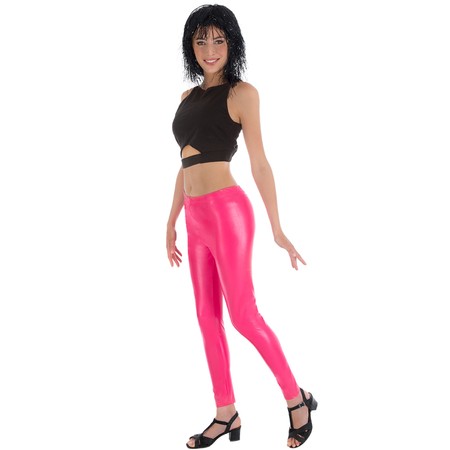 Leggings Neon Pink 80 und 90er Party Kostüm-Zubehör für Damen