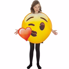 Emoji Kostüm Kuss zuwerfendes Gesicht Kussmund für Teenager und Erwachsene Fasching Karneval Mottoparty Paar- und Gruppenkostüme Emoji Kostüm Kuss zuwerfendes Gesicht Kussmund für Kinder und Teenager von Vorne