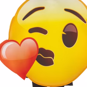 Emoji Kostüm Kuss zuwerfendes Gesicht Kussmund für Teenager und Erwachsene Fasching Karneval Mottoparty Paar- und Gruppenkostüme Nahaufnahme Emoji Kostüm Kuss zuwerfendes Gesicht Kussmund