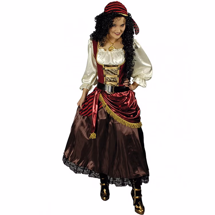 Piraten Kostüm Piratin Esperanza Deluxe für Damen Gr. 36-38 Kleid Fasching Karneval Mottoparty Piraten Kostüm Piratin Esperanza Deluxe für Damen von Vorne