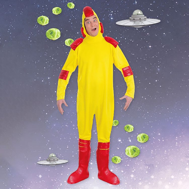 Alien Kostüm Außerirdischer Louis Kohlkopf für Herren Alien Kostüm Außerirdischer Louis Kohlkopf für Herren von Vorne