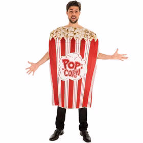 Popcorn Kostüm Popcorn-Tüte für Erwachsene von Vorne