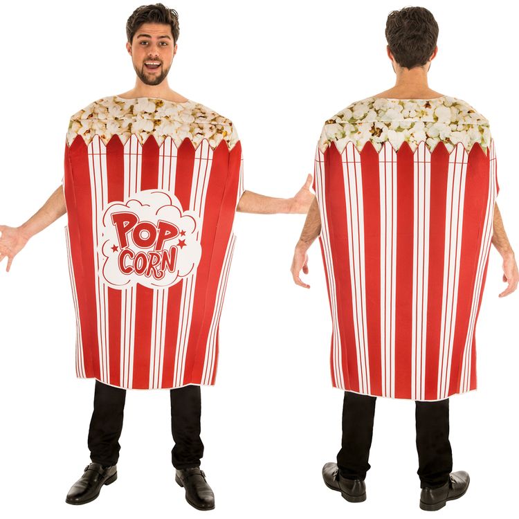 Popcorn Kostüm Popcorn-Tüte für Erwachsene von Vorne