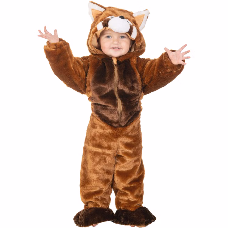 Roter Panda Kostüm Kleiner Panda Fu für Babys & Kleinkinder Gr. 76-96 braun Tier Tierkostüm Fasching Karneval Mottoparty Kinderfasching Kindergeburtstag Roter Panda Kostüm Kleiner Panda Fu von Vorne