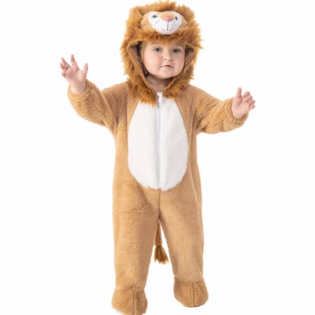 Löwenkostüm Kostüm Löwe Leo Löwenherz für Babys & Kleinkinder Gr. 76-96 Tier Tierkostüm Fasching Karneval Mottoparty Kinderfasching Kindergeburtstag Löwenkostüm Kostüm Löwe von Vorne im Stehen