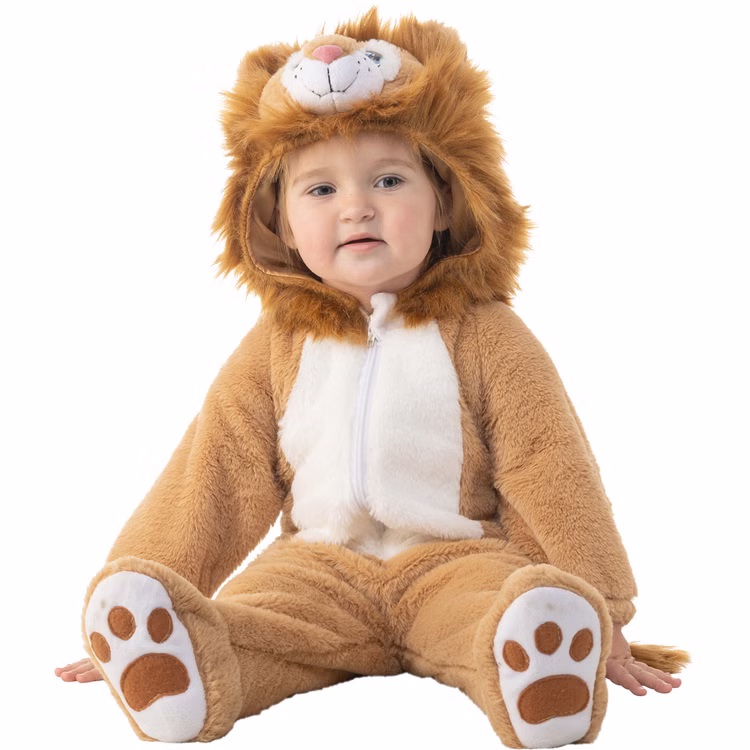 Löwenkostüm Kostüm Löwe Leo Löwenherz für Babys & Kleinkinder Gr. 76-96 Tier Tierkostüm Fasching Karneval Mottoparty Kinderfasching Kindergeburtstag Löwenkostüm Kostüm Löwe von Vorne im Sitzen