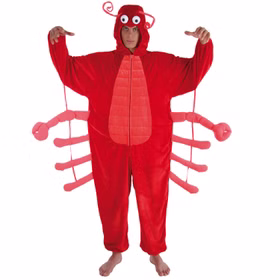 Hummer Kostüm Lobster Harry für Herren Onesize rot Tier Tierkostüm Krabbe Fasching Karneval Mottoparty Hummer Kostüm Lobster Harry für Herren von Vorne