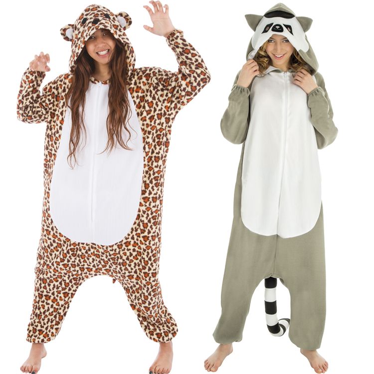 Leopard Kostüm Kigurumi für Damen Leopard Kostüm Kigurumi für Damen von Vorne