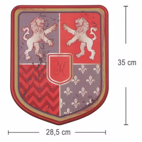 Ritter Schild 29 x 35 cm Leo Löwenherz aus Schaumstoff für Kinder Rollenspiel Kostüm-Zubehör Fasching Karneval Mottoparty Kinderfasching Kindergeburtstag Ritter Schild 29 x 35 cm Leo Löwenherz aus Schaumstoff für Kinder Rollenspiel Kostüm-Zubehör Fasching Karneval Mottoparty Kinderfasching Kindergeburtstag