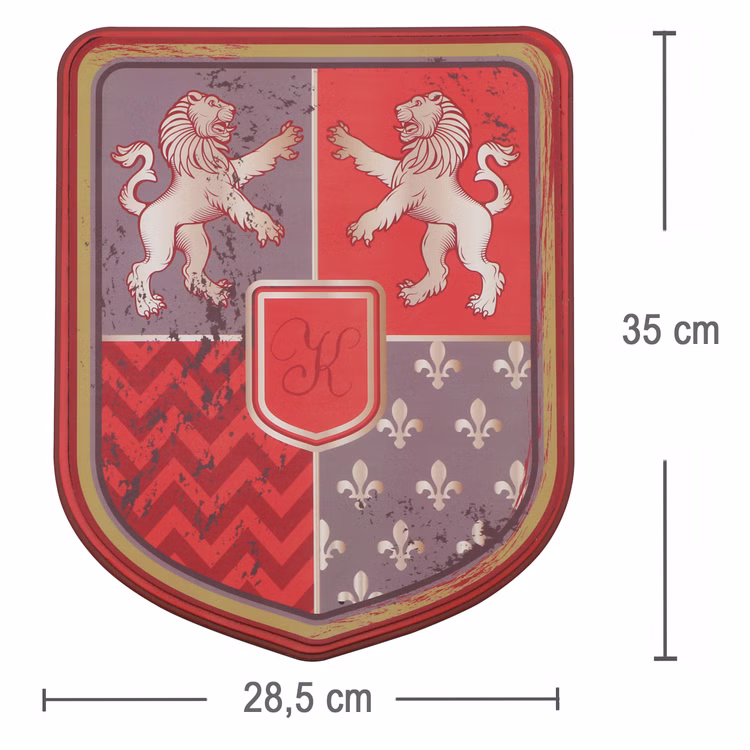 Ritter Schild 29 x 35 cm Leo Löwenherz aus Schaumstoff für Kinder Rollenspiel Kostüm-Zubehör Fasching Karneval Mottoparty Kinderfasching Kindergeburtstag Ritter Schild 29 x 35 cm Leo Löwenherz aus Schaumstoff für Kinder Rollenspiel Kostüm-Zubehör Fasching Karneval Mottoparty Kinderfasching Kindergeburtstag